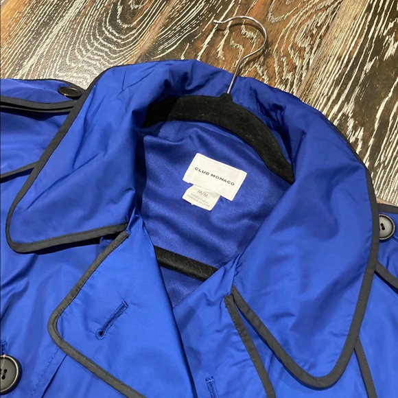 Club Monaco Blue Trench Coat - Picture 2 of 4